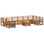 Juegos de sofás 11 pcs Natural Madera de Acacia Sólida