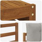 Conjunto de sofás de exterior 6 pcs Gris Natural y Claro