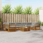 Conjunto de sofás de exterior 8 pcs Blanco y Antracita
