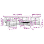 Conjunto de sofás de exterior con cojín 8 pcs Natural y Beige