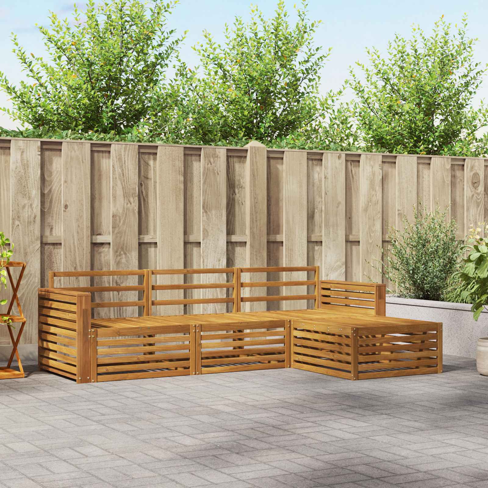 Conjunto de sofás de exterior Natural 245,5 x 162,5 x 73 cm