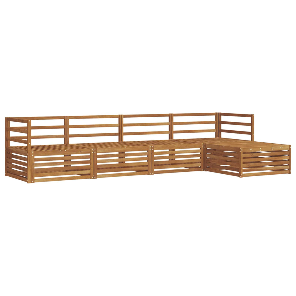 Conjunto de sofás de exterior 5 pcs Natural