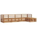 Conjunto de sofás de exterior 5 pcs Natural