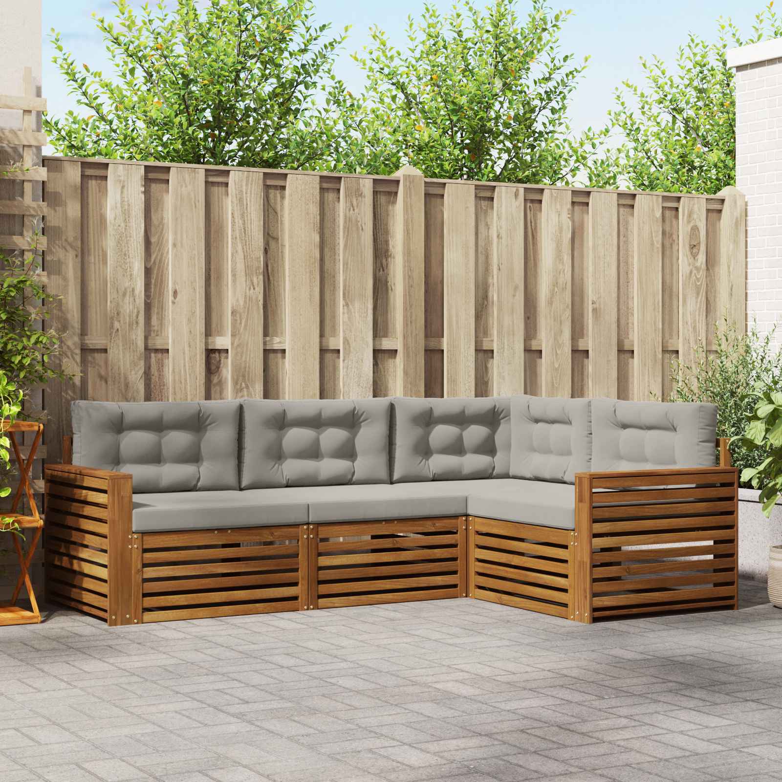 Conjunto de sofás de exterior 4 pcs