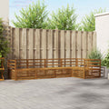 Conjunto de sofás de exterior 5 pcs Natural