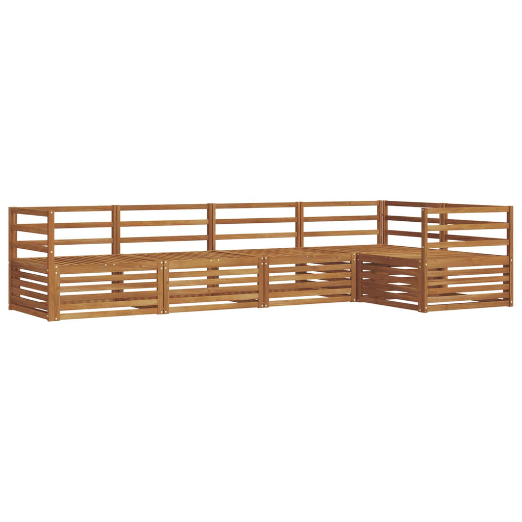 Conjunto de sofás de exterior 5 pcs Natural