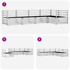 Conjunto de sofás de exterior 5 pcs Natural
