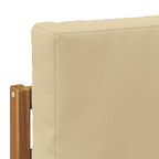 Conjunto de sofás de exterior con cojín 5 pcs Natural y Beige