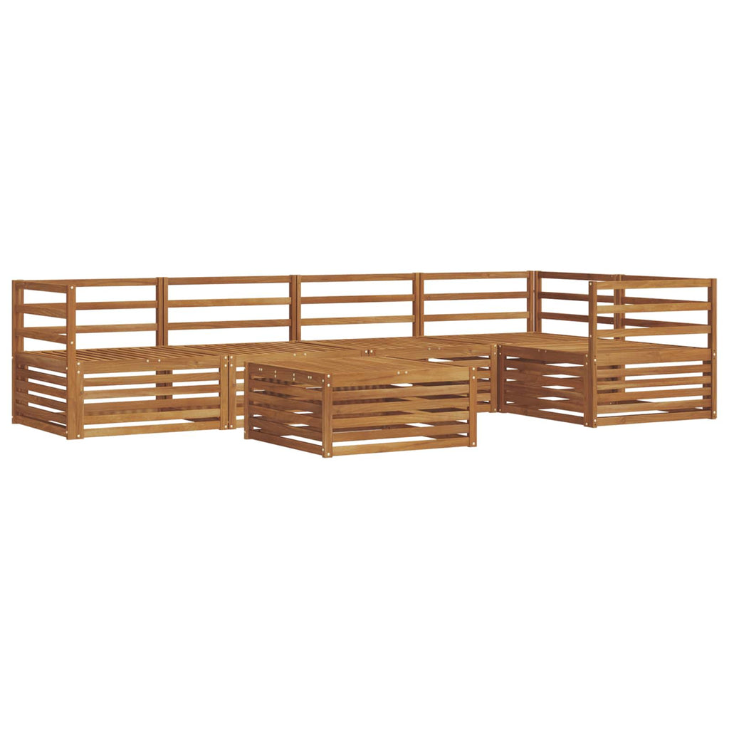 Conjunto de sofás de exterior 6 pcs Natural