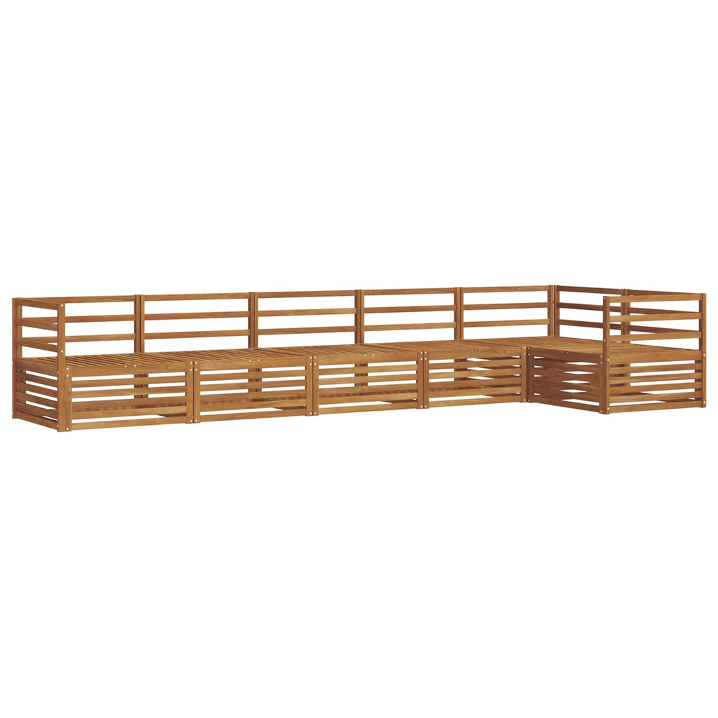 Conjunto de sofás de exterior 6 pcs Natural