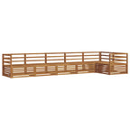Conjunto de sofás de exterior 6 pcs Natural