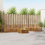 Conjunto de sofás de exterior 7 pcs Natural