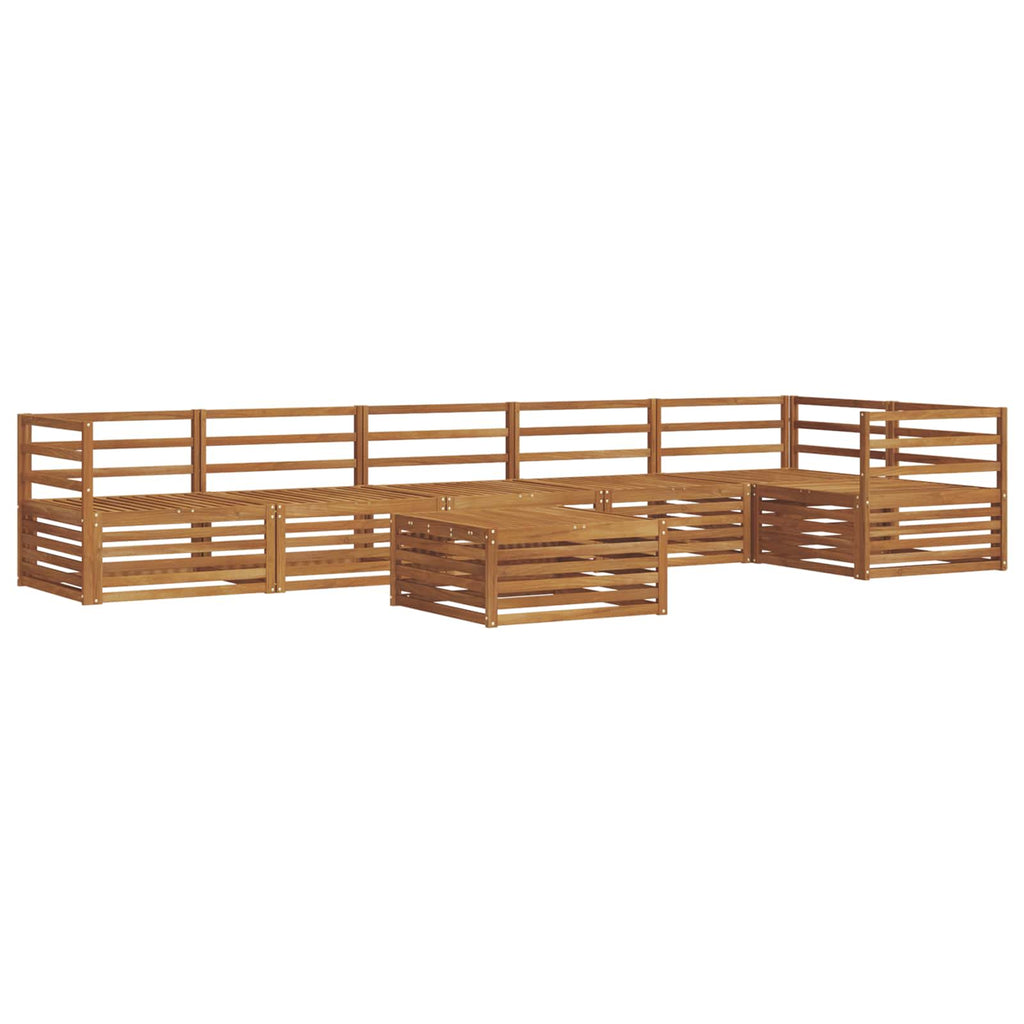 Conjunto de sofás de exterior 7 pcs Natural