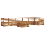 Conjunto de sofás de exterior 7 pcs Natural