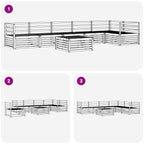 Conjunto de sofás de exterior 7 pcs Natural