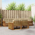 Conjunto de sofás de exterior con cojín 7 pcs