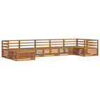 Conjunto de sofás de exterior 7 pcs Natural