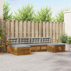 Conjunto de sofás de exterior 6 pcs Blanco 325 x 162,5 x 73 cm