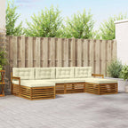Conjunto de sofás de exterior 6 pcs Blanco 325 x 162,5 x 73 cm