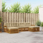 Conjunto de sofás de exterior 6 pcs Blanco 325 x 162,5 x 73 cm