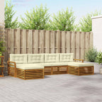 Conjunto de sofás de exterior 6 pcs Blanco 325 x 162,5 x 73 cm