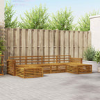 Conjunto de sofás de exterior 6 pcs Blanco 325 x 162,5 x 73 cm
