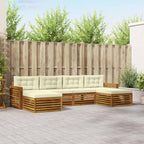 Conjunto de sofás de exterior 6 pcs Blanco 325 x 162,5 x 73 cm