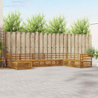 Conjunto de sofás de exterior 7 pcs Blanco