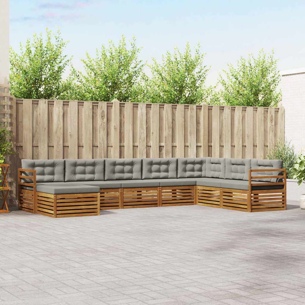 Conjunto de sofás de exterior 7 pcs Blanco