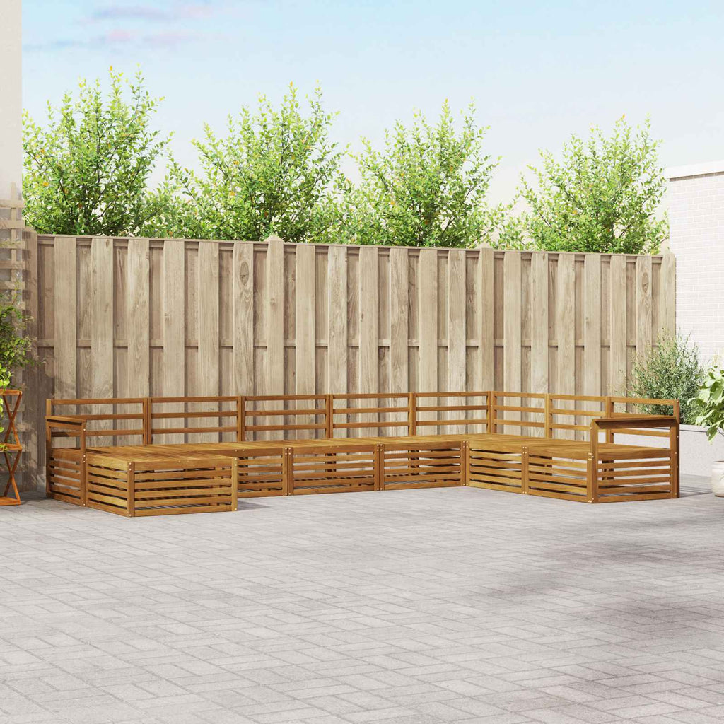 Conjunto de sofás de exterior 7 pcs Blanco