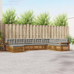 Conjunto de sofás de exterior 7 pcs Blanco