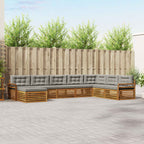 Conjunto de sofás de exterior 7 pcs Blanco