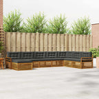 Conjunto de sofás de exterior 7 pcs Blanco