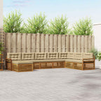 Conjunto de sofás de exterior 7 pcs Blanco