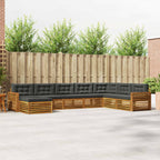 Conjunto de sofás de exterior 7 pcs Blanco