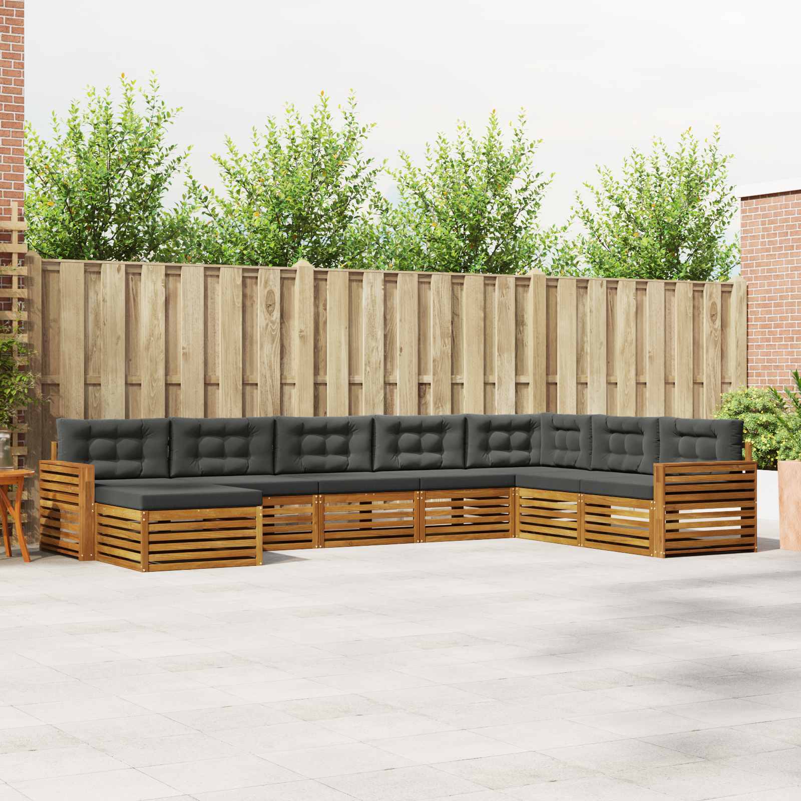 Conjunto de sofás de exterior 7 pcs Blanco