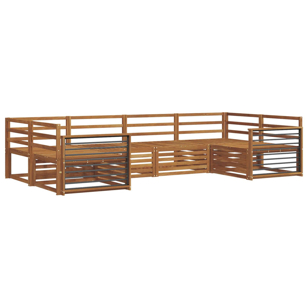 Juegos de sofás 6 pcs Natural Madera de Acacia Sólida