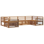 Juegos de sofás 6 pcs Natural Madera de Acacia Sólida