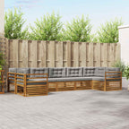 Conjunto de sofás de exterior 7 pcs Blanco y Antracita