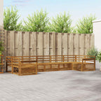 Conjunto de sofás de exterior 7 pcs Blanco y Antracita