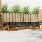 Conjunto de sofás de exterior 7 pcs Blanco y Antracita