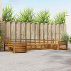 Conjunto de sofás de exterior 7 pcs Blanco y Antracita