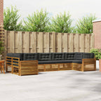 Conjunto de sofás de exterior 7 pcs Blanco y Antracita