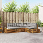 Conjunto de sofás de exterior 4 Pieza Gris Natural y Claro