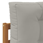 Conjunto de sofás de exterior 5 Pieza Gris Natural y Claro