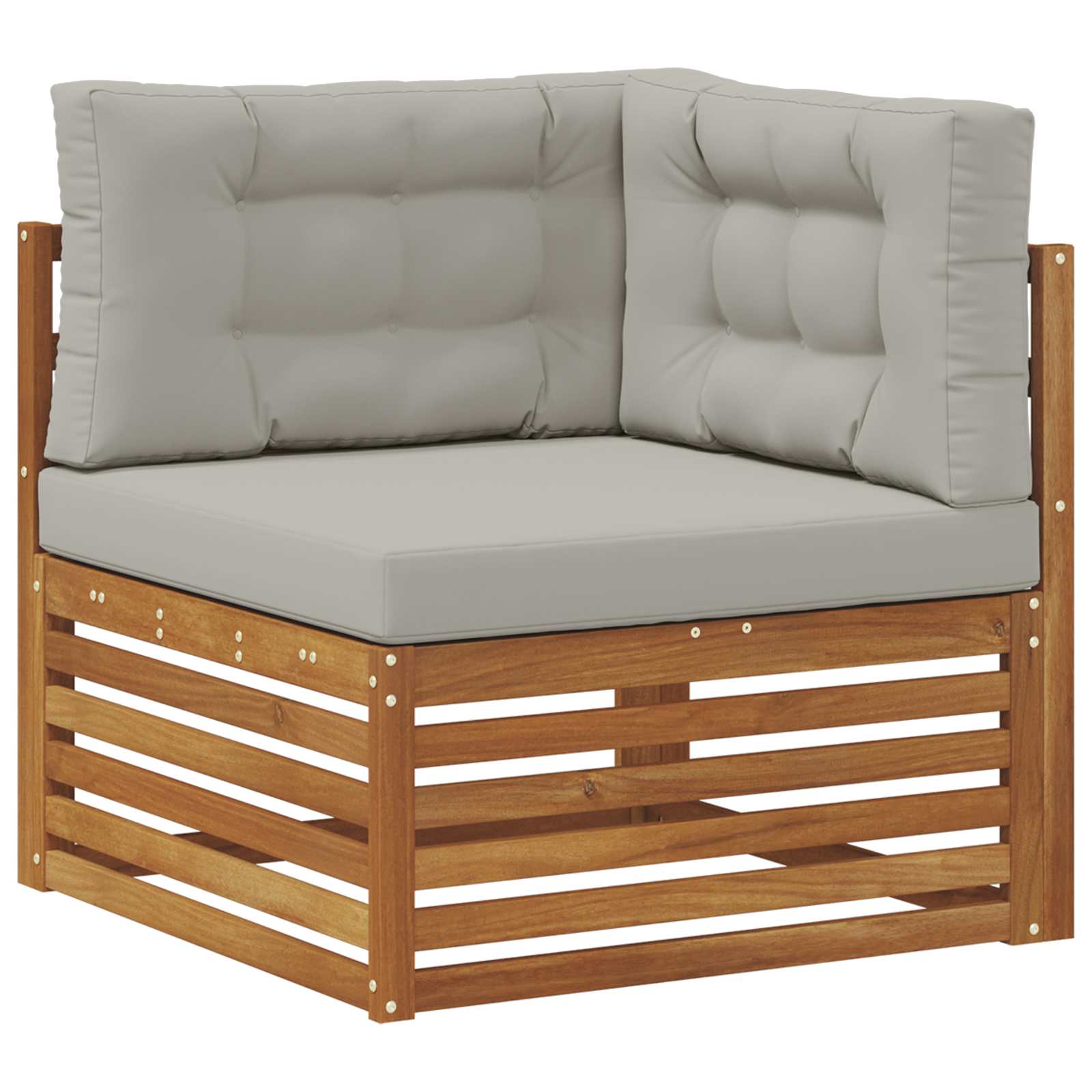 Conjunto de sofás de exterior 5 Pieza Gris Natural y Claro