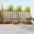 Conjunto de sofás de exterior 7 Pieza Gris Natural y Claro