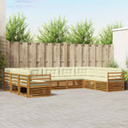 Conjunto de sofás de exterior 5 pcs Blanco 249 x 122,5 x 73 cm
