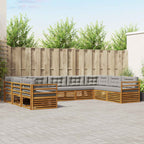 Conjunto de sofás de exterior 5 pcs Blanco 249 x 122,5 x 73 cm