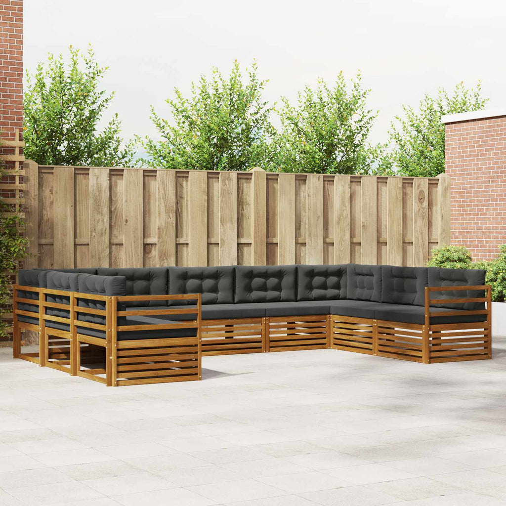 Conjunto de sofás de exterior 5 pcs Blanco 249 x 122,5 x 73 cm